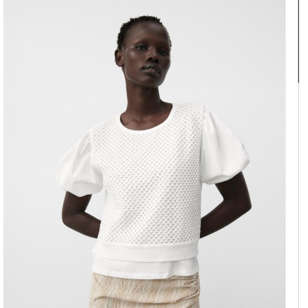NWT ZARA CONTRAST TOP